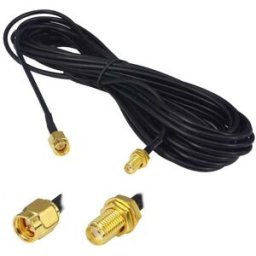 SMA-kontakt till SMA-uttag WiFi antennkabel (5m) för 3G 4G LTE antenn