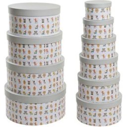Allsidig låda DKD Home Decor Vit Barn Multicolour Virágok Papp (37,5 x 37,5 x 18 cm)