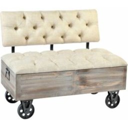 Sittpall DKD Home Decor Gran Svart Beige Brun Polyester (100 x 51 x 77 cm)
