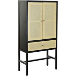 Skåp DKD Home Decor 80 x 38 x 160 cm Gran Naturell Svart