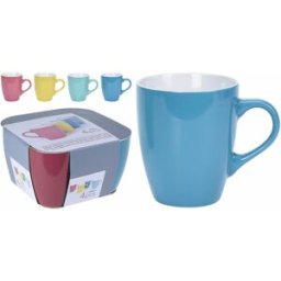 Set med 4 muggar Lifetime Keramik 340 ml