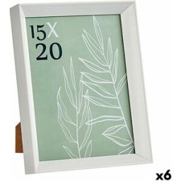 Fotoram Gift Decor Vit Glas Plast (6 antal)