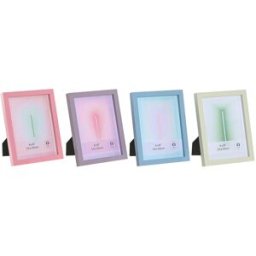 Fotoram Home ESPRIT Blå Grön Glas Trä MDF Urban (4 antal)