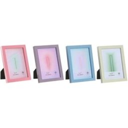 Fotoram Home ESPRIT Blå Grön Glas Trä MDF Urban (4 antal)