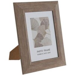 Fotoram Home ESPRIT Naturell Glas polystyren 21,4 x 1,8 x 26,5 cm