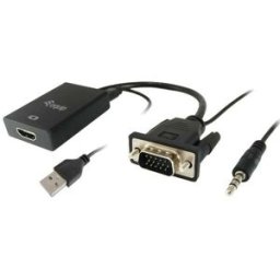 VGA till HDMI med Audio Adapter Equip 119038 Svart 20 cm