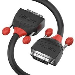 DVI-kabel LINDY 36252 2 m Svart