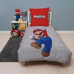 Täckslagsset Mario Bros 25 x 4 x 30 cm Multicolour Säng 140 2 Delar