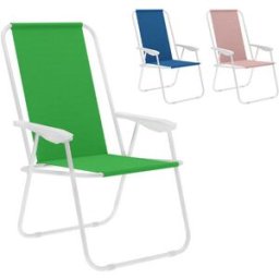 Marbueno Hopfällbar Stol Stål Blandad Strand och Pool 59X51X83 cm 10170