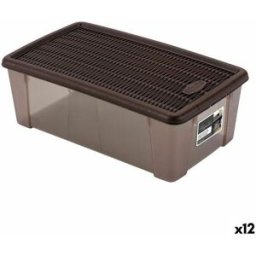 Låda med lock Stefanplast Choklad Plast 5 L (12 antal)