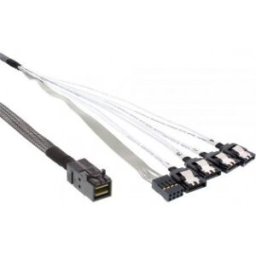 Intos Inline Mini Sas Hd - 4x Sata Med Sideband Kabel, 0,5 M