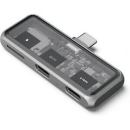 Satechi Mobile Xr -Usb-C-Hub Med Microsd-Läsare, Stjärngrå