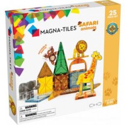 Magna-Tiles Safari-Djur - Magnetbyggsats, 25 Delar