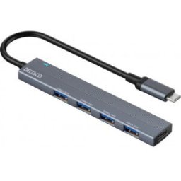 Deltaco Usbc-Hub206 Usb-C-Hubb, 4 Portar