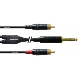 Cordial - Signal Kabel, 6,3 Mm - 2 X Rca, 3 M