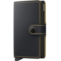 Secrid Miniwallet Matte Plånbok, Svart/okragul
