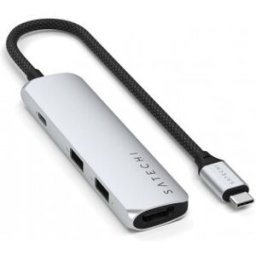 Satechi 4-I-1 Usb-C Slim Multiport 4k-Adapter, Silver
