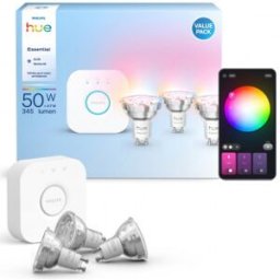 Philips Essential Startpaket, 3 St Gu10-Smartlampor