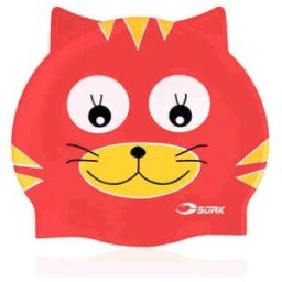 Badmössa barn katt röd - Soak