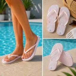 Flipflops dam Brasilien palma rosa - Antonio (Storlek: 36/37)