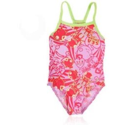 Baddräkt barn Titch rosa/grön - Speedo (Storlek: 86 = 1 ÅR)