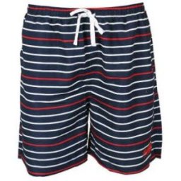 Badshorts barn blårandiga (Storlek: 134/140 cl)