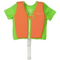 Simväst barn 1-2 år, 2-4 år eller 4-6 år orange/grön - Strooem (Storlek: 2-4 år)