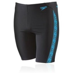 Badbyxor barn Monogram Jammer svart/blå - Speedo (Storlek: 104 cl)