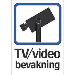 Systemtext Dekal Tv/video Bevakning Självhäftande A5