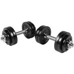 Gorilla Sports Hantlar IRON Black Gjutjärn 2x15kg