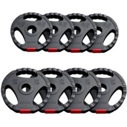 Gorilla Sports Viktskivor PRO 51mm Trigrip 4x2,5-4x5kg