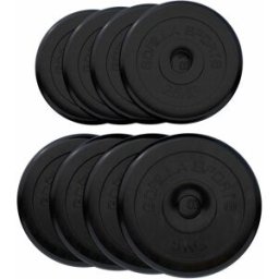 Gorilla Sports Viktskivor GUMMI Gjutjärn 4x5kg 4x2,5kg