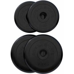 Gorilla Sports Viktskivor GUMMI Gjutjärn 2x10kg 2x5kg