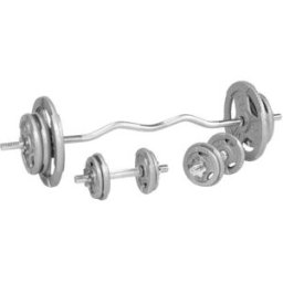 Gorilla Sports Curlstång Hantlar TRIGRIP Gjutjärn 70kg