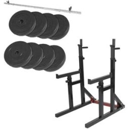 Gorilla Sports Skivstångsställning PRO RACK Skivstång Vikter 30kg
