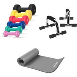 Gorilla Sports Hemmaträningspaket - Litet - Lila / 2x5kg(10kg)