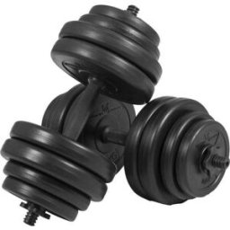 Gorilla Sports Hantlar BLACK Cement 2x15kg