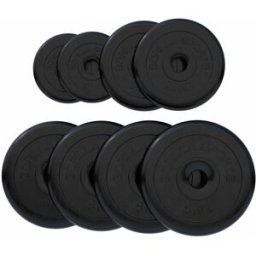 Gorilla Sports Viktskivor GUMMI Gjutjärn 4x5kg 2x2,5kg 2x1,25kg