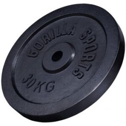 Gorilla Sports Viktskivor IRON Black 0,5kg-30kg - 2,5kg