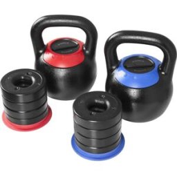 Gorilla Sports Kettlebell Justerbar 8-16kg/16-24kg - Röd - 8-16kg