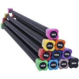 Gorilla Sports Aerobic Bar Fast Vikt 1-10kg - 7kg - Ljusgrön