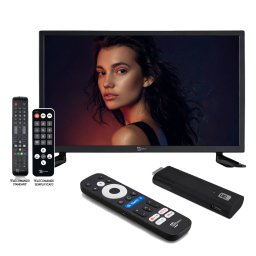 22" Full HD 12V TV för Husbil & Husvagn med TS UP Google TV 4K Stick
