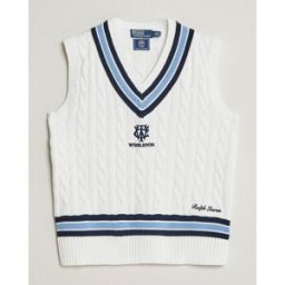 Polo Ralph Lauren Cotton Cable Vest Cream Combo