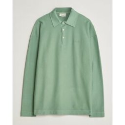 Forét Herb Textured Knit Polo Green Oxide