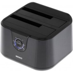 Deltaco Usb 3.0-Dockningsstation, 2x2,5/3,5" Sata, Svart
