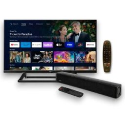 12V Cinema Paket: 32" Smart Google TV & 30W Soundbar för Husbil, Husvagn & Båt