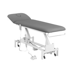 Elektriskt massagebänk - 1 motor - 100 W - 207 x 68 x 53 - 92 cm - 200 kg - vit/grå