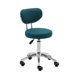 Arbetsstol med ryggstöd - 46 - 60 cm - 150 kg - Turkos