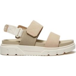 Timberland Women's Backstrap Sandal Light Beige Suede 38