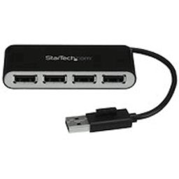 Startech BÃ¤rbar USB 2.0-hubb med 4 portar och inbyggd kabel